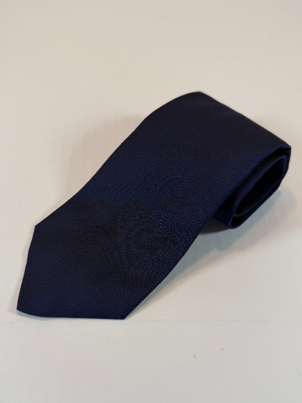 Lauren Ralph Lauren Men’s Tie Navy Blue 100% Silk Made in Italy Classic 3.75”
